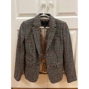 J.Crew Schoolboy Houndstooth 100% Wool Blazer